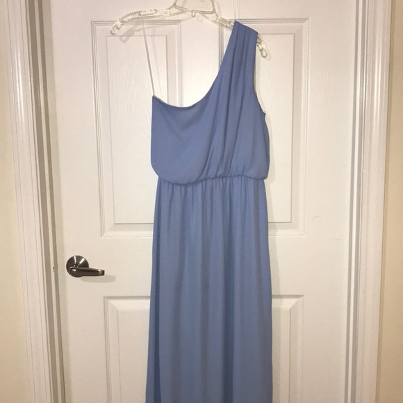 One-Shoulder Maxi Dress (Serenity Blue) - Picture 4 of 8